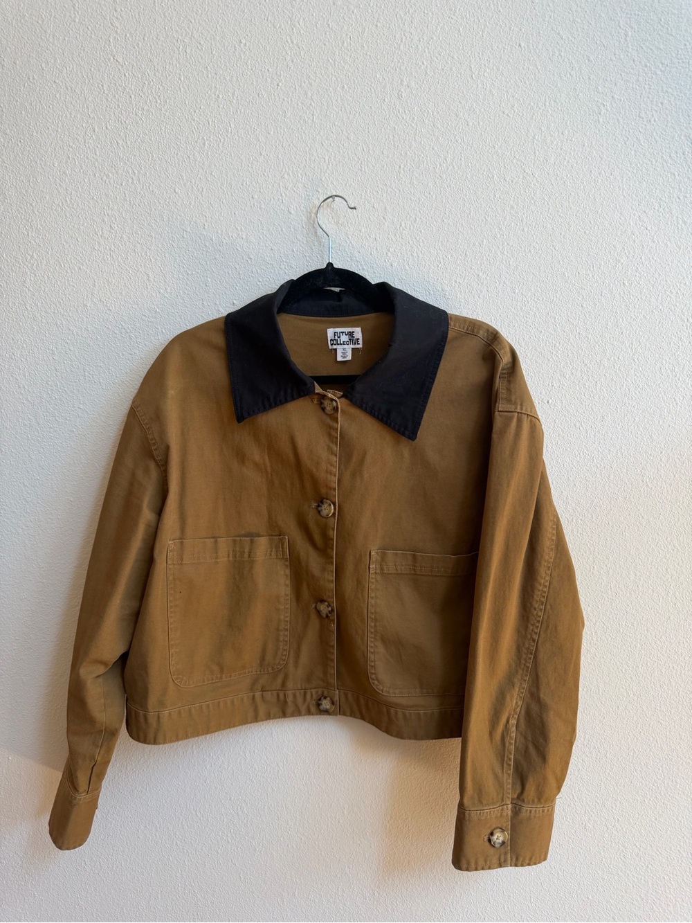 Black and Tan Cropped Chore Coat